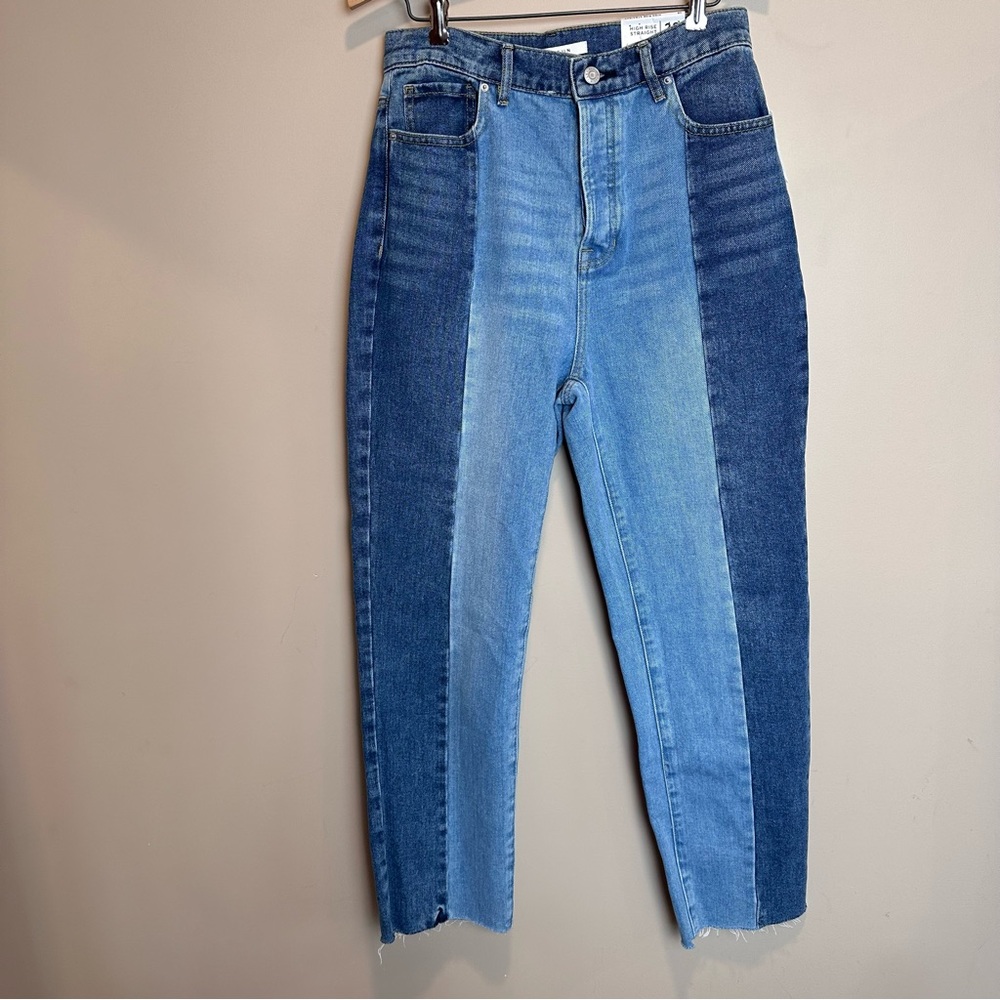New Pacsun Jeans Women Size 28 Blue High Rise Straight Pockets Buttony Fly Denim